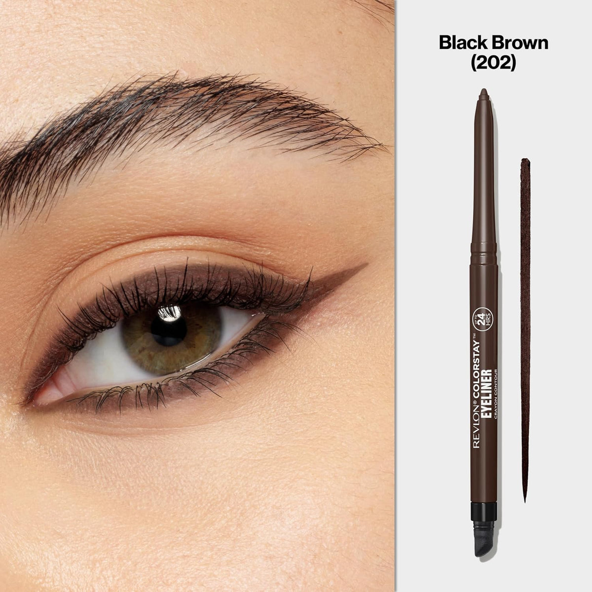 Colorstay Pencil Waterproof Eyeliner, 202 Black Brown, 0.01 Oz