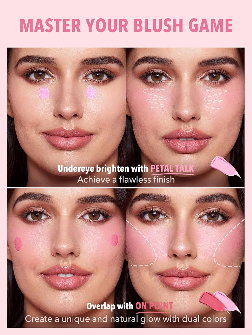 Color Bloom Liquid Blush Makeup for Cheeks Matte Finish - Petal Talk