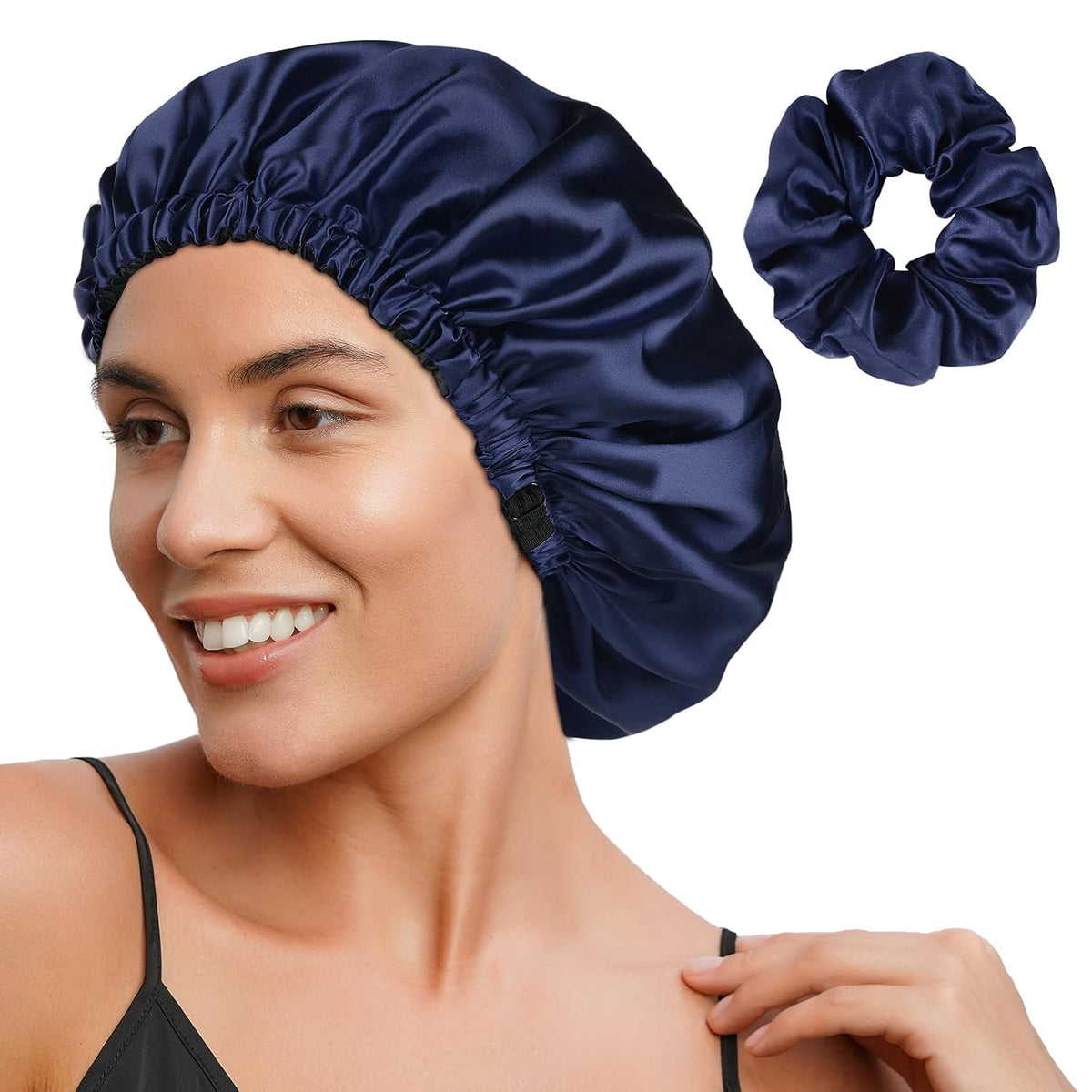 Silk Bonnet - Navy Blue