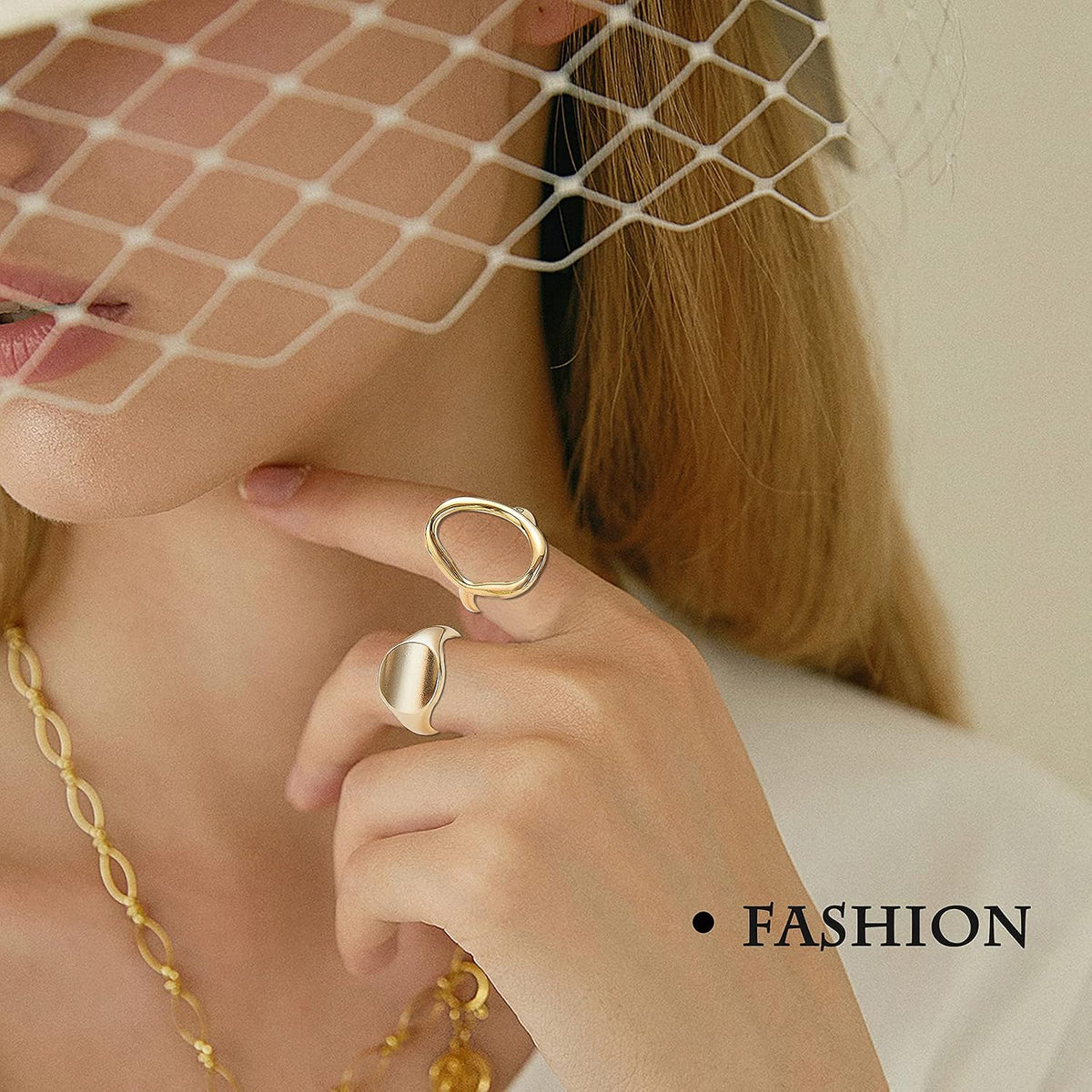 MOROYA Chunky Gold Ring Set