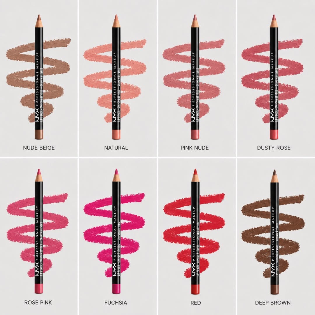NYX PROFESSIONAL MAKEUP Slim Lip Pencil, Long-Lasting Creamy Lip Liner — 26 Shades