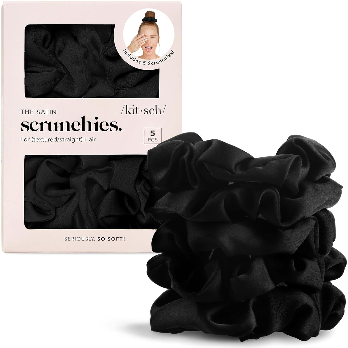 Kitsch Satin Scrunchies 5-pack