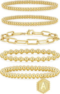 adoyi Gold Beaded Bracelet Stack