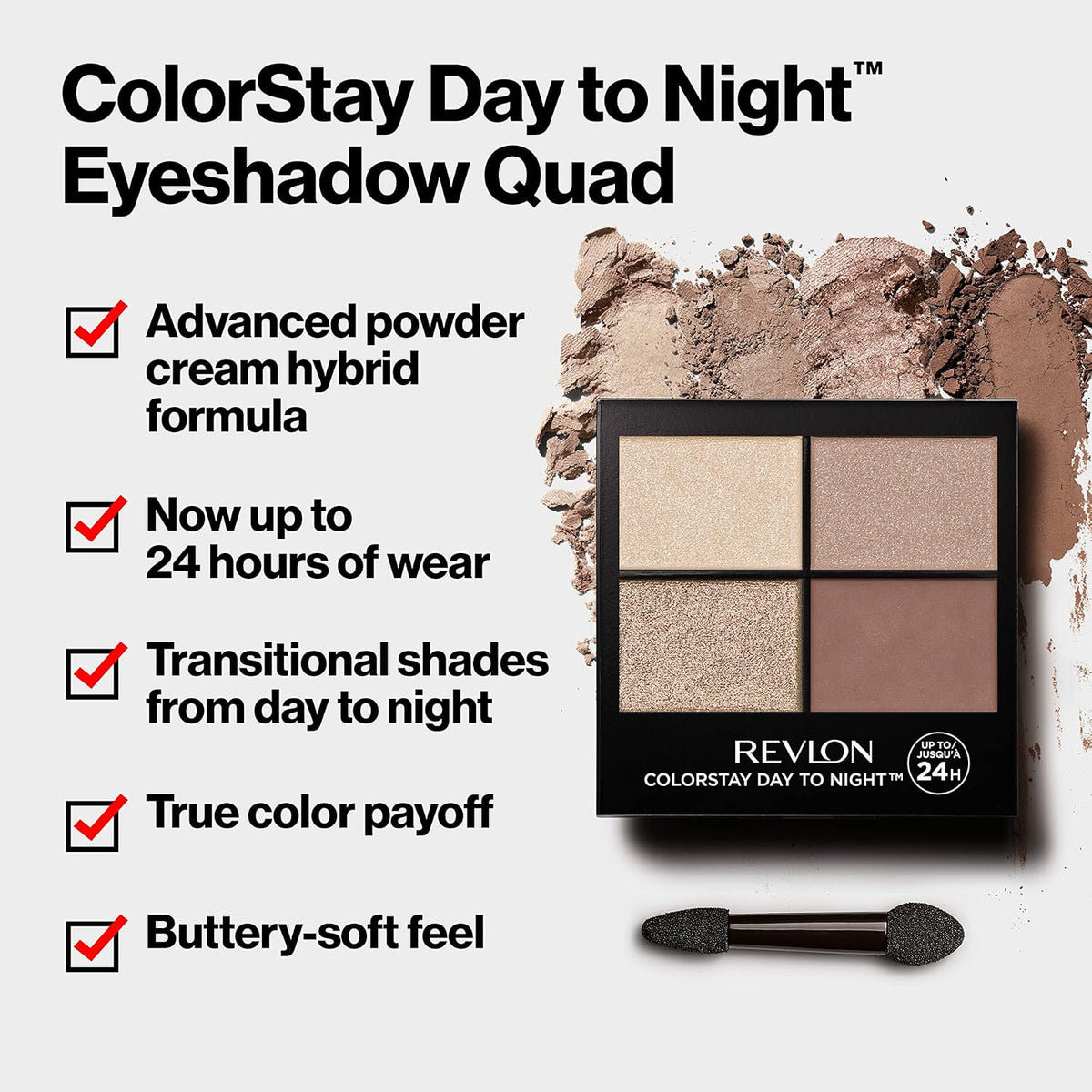 Colorstay Day to Night Eyeshadow Quad, 505 Decadent, 0.16 Oz