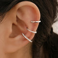 Crystal Ear Cuff Set — 3 Pieces, No Piercing