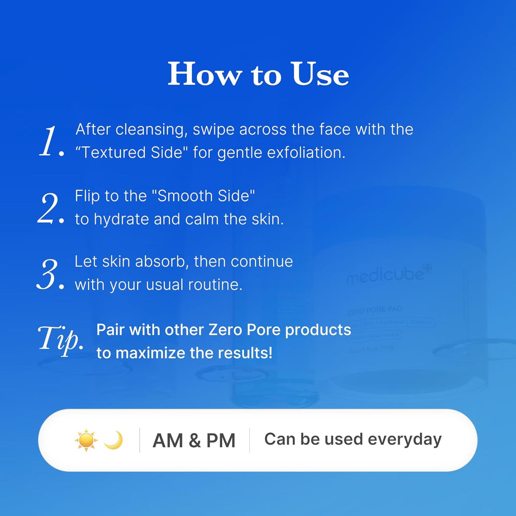 Toner Pads Zero Pore Pad 2.0 for Exfoliation and Pore Care