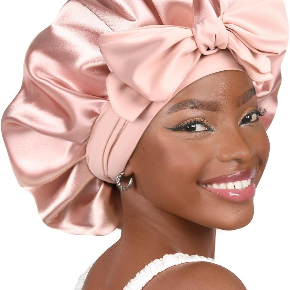 Adjustable Double-Layer Silk Bonnet