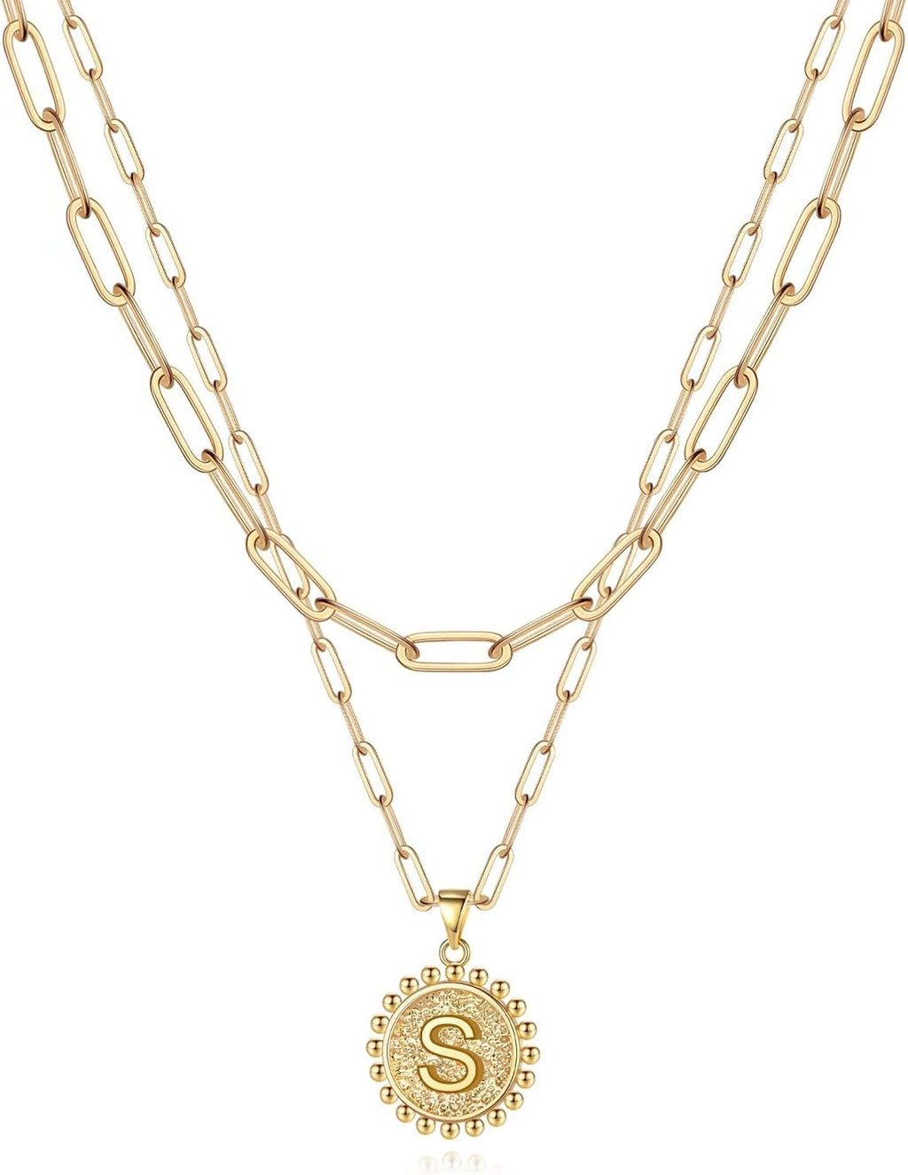 Layered Initial Necklaces for Women Trendy, Letter A-Z Necklace