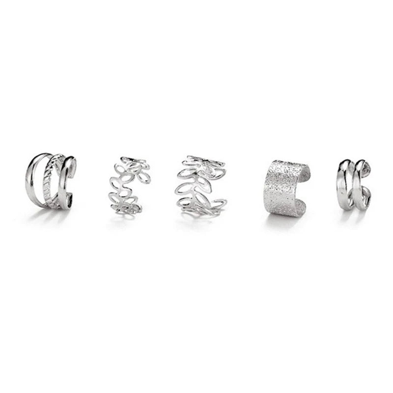 Crystal Ear Cuff Set — 3 Pieces, No Piercing
