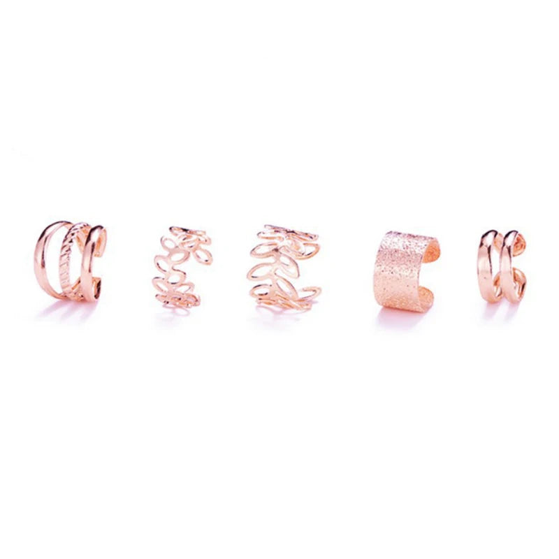 Crystal Ear Cuff Set — 3 Pieces, No Piercing