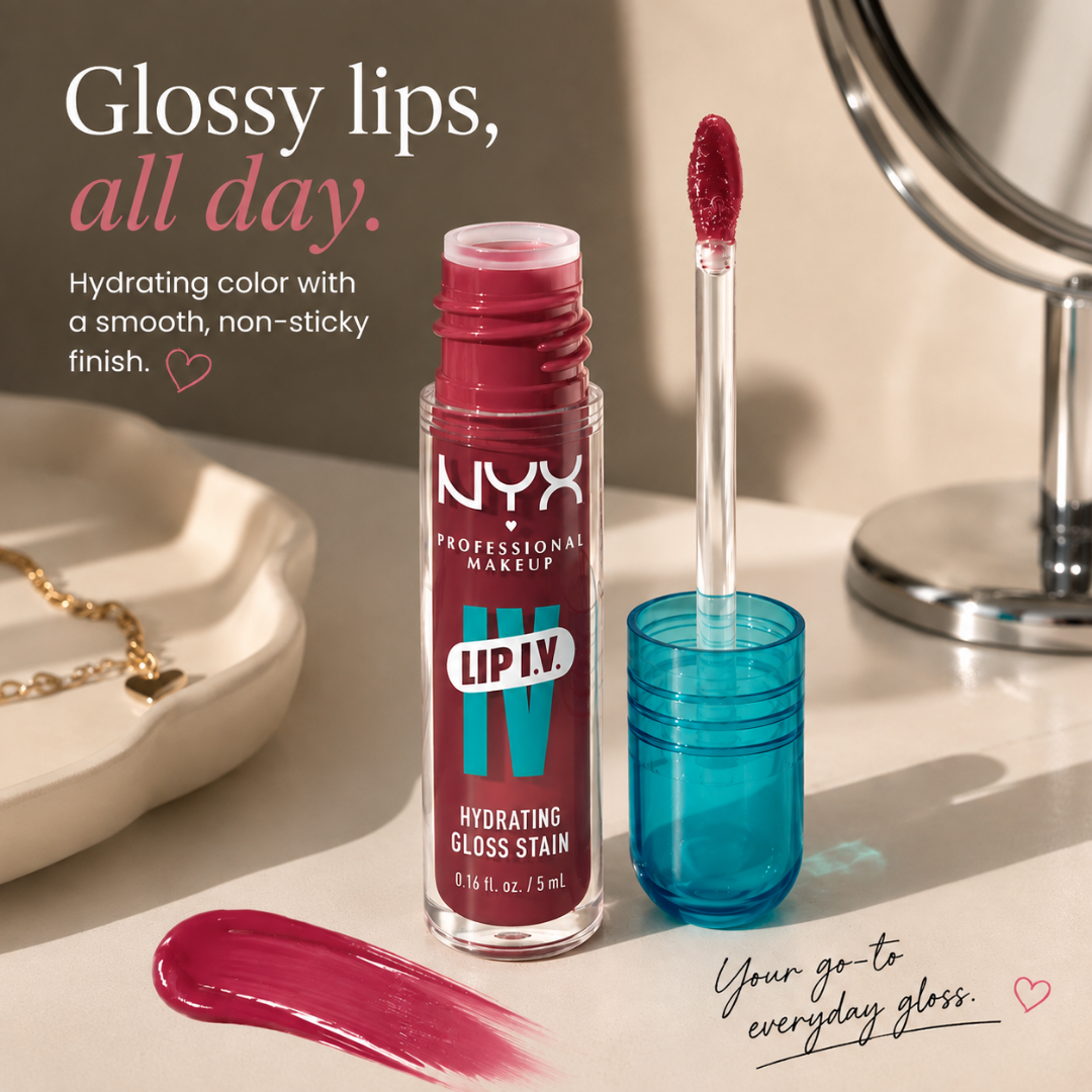 Long-Wear Hydrating Lip Stain — Glossy, Non-Drying, 16 Shades